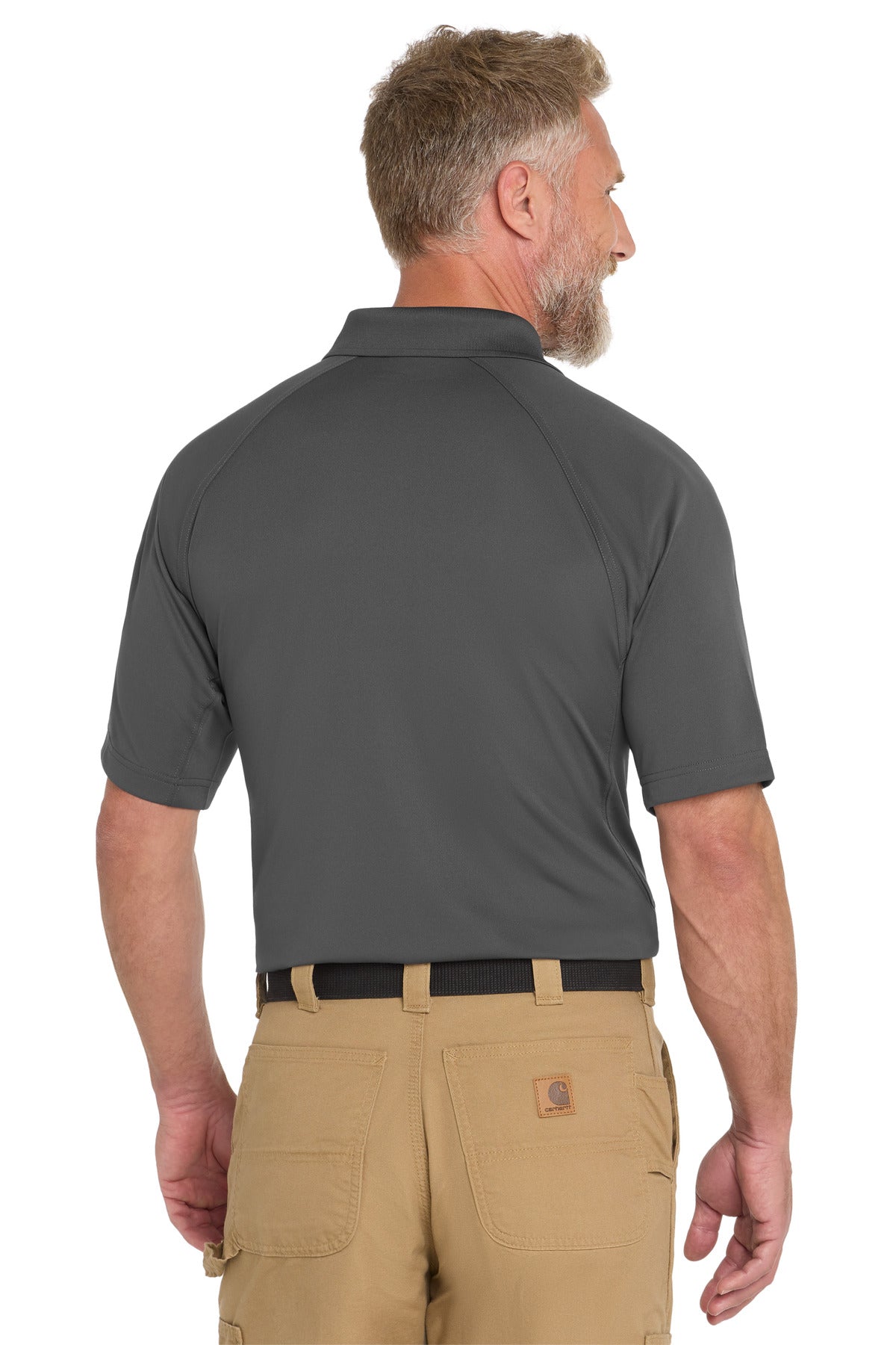 CornerStone Select Lightweight Snag-Proof Tactical Polo - Charcoal - back