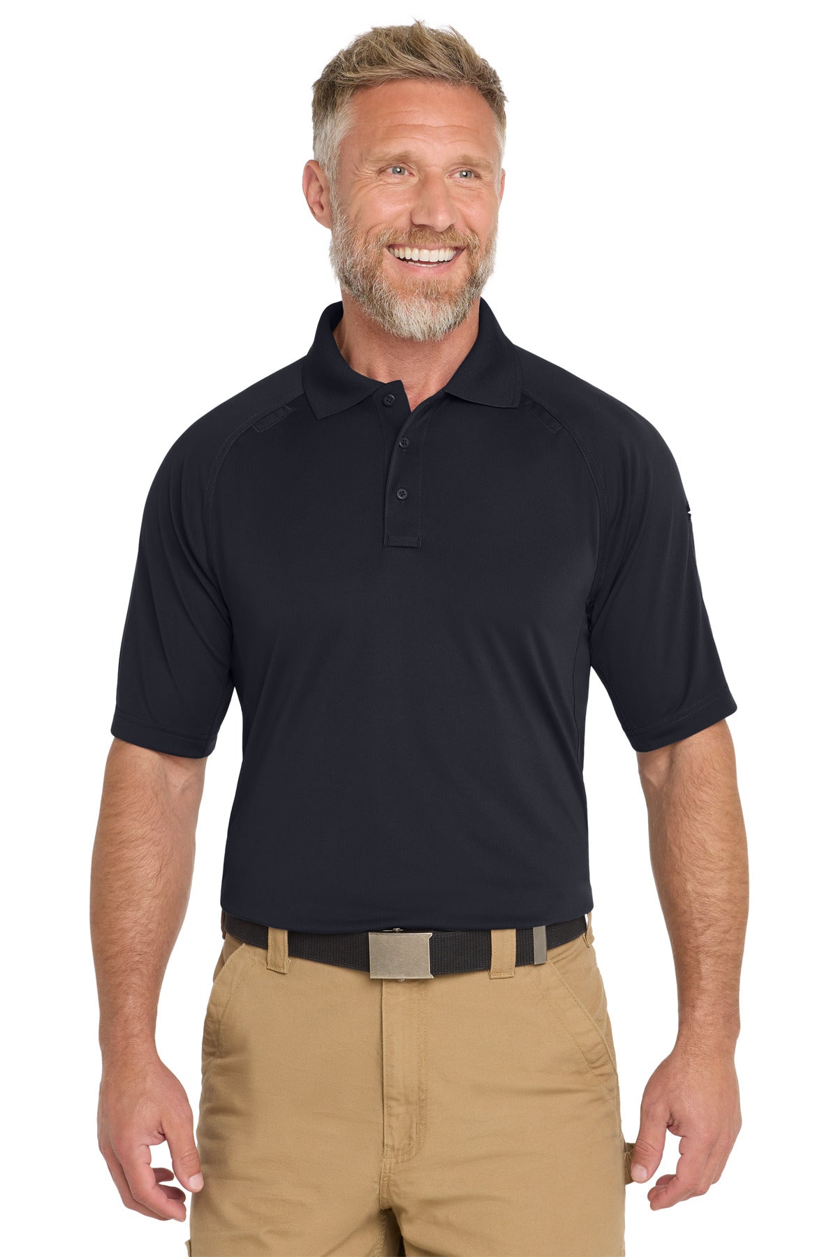 CornerStone Select Lightweight Snag-Proof Tactical Polo - Dark Navy - front