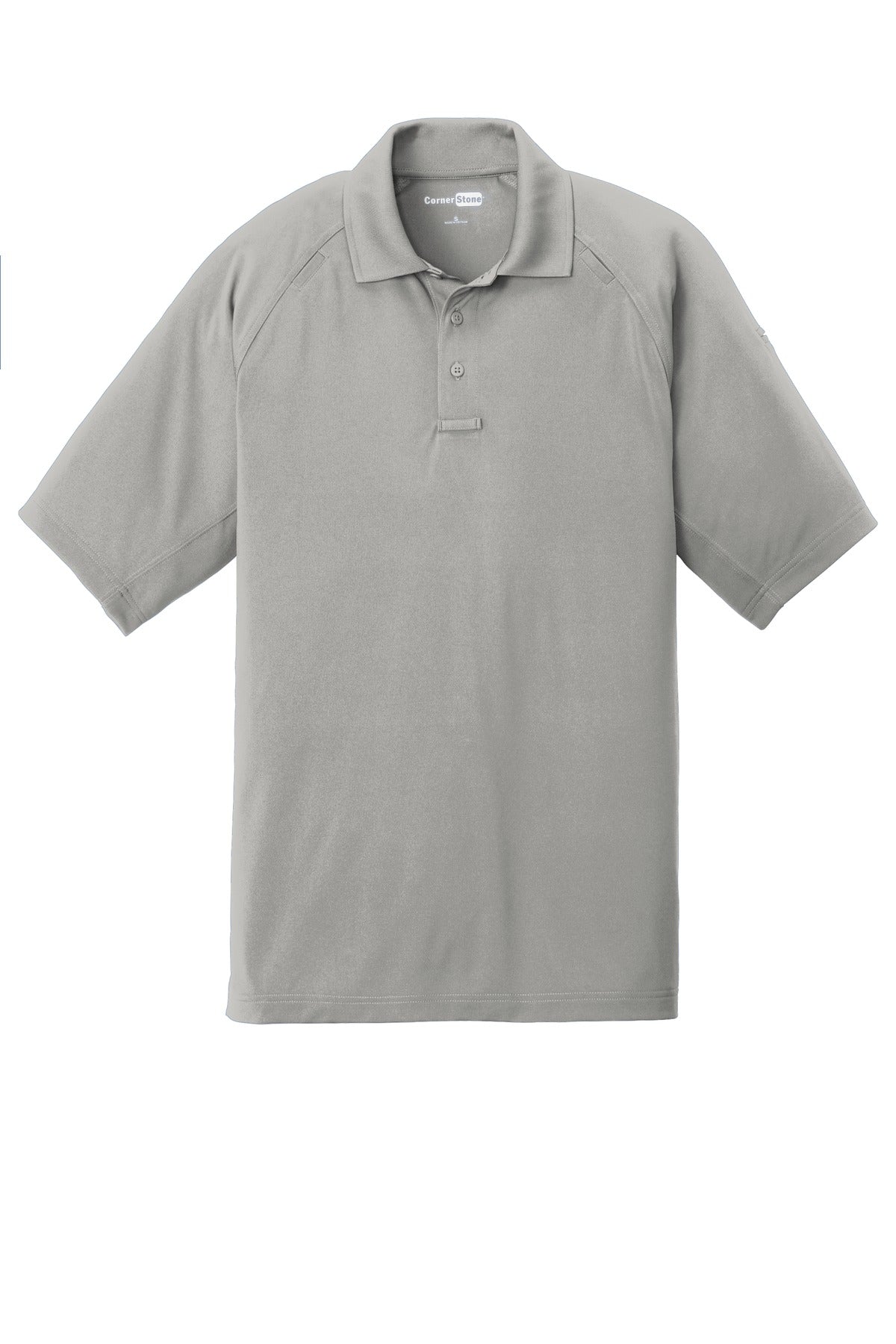 CornerStone Select Lightweight Snag-Proof Tactical Polo - Light Grey - flat front