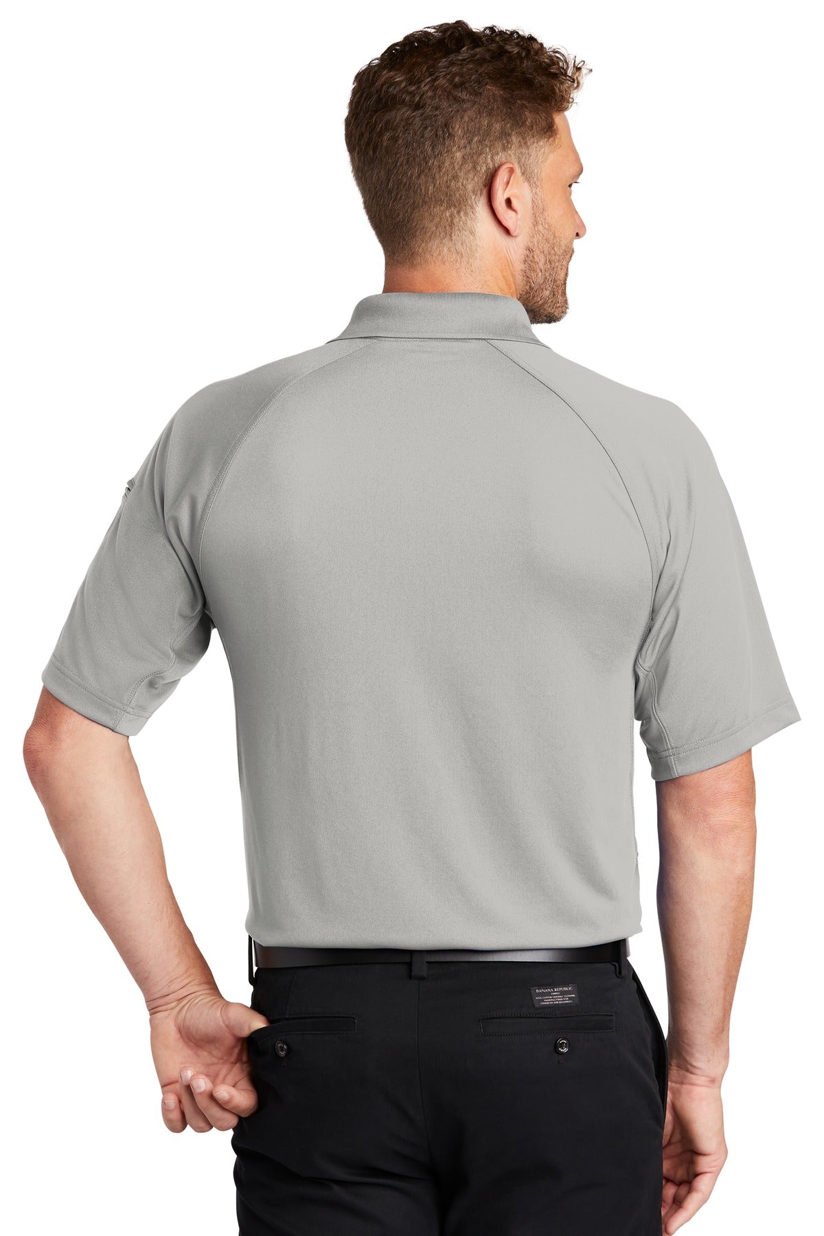 CornerStone Select Lightweight Snag-Proof Tactical Polo - Light Grey - back