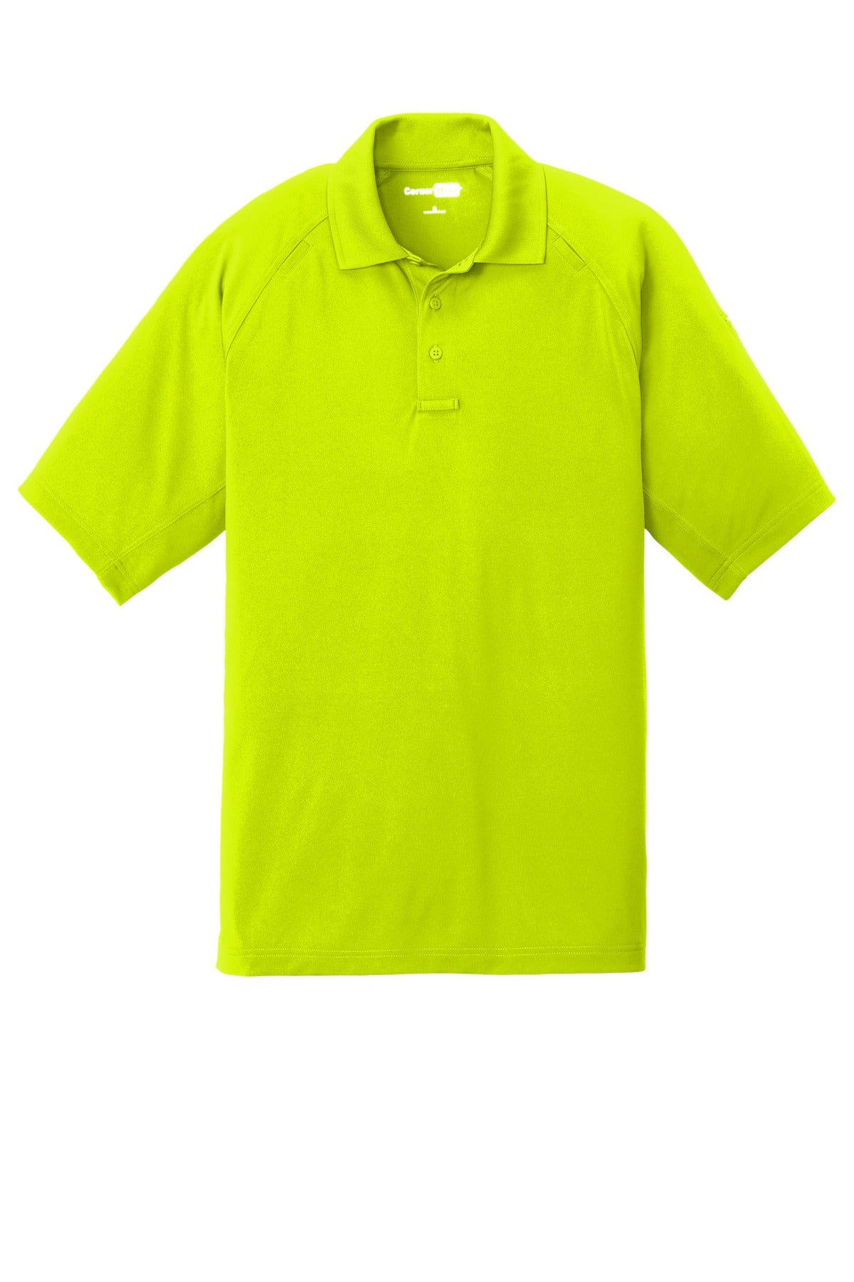 CornerStone Select Lightweight Snag-Proof Tactical Polo - Safety Yellow - flat front