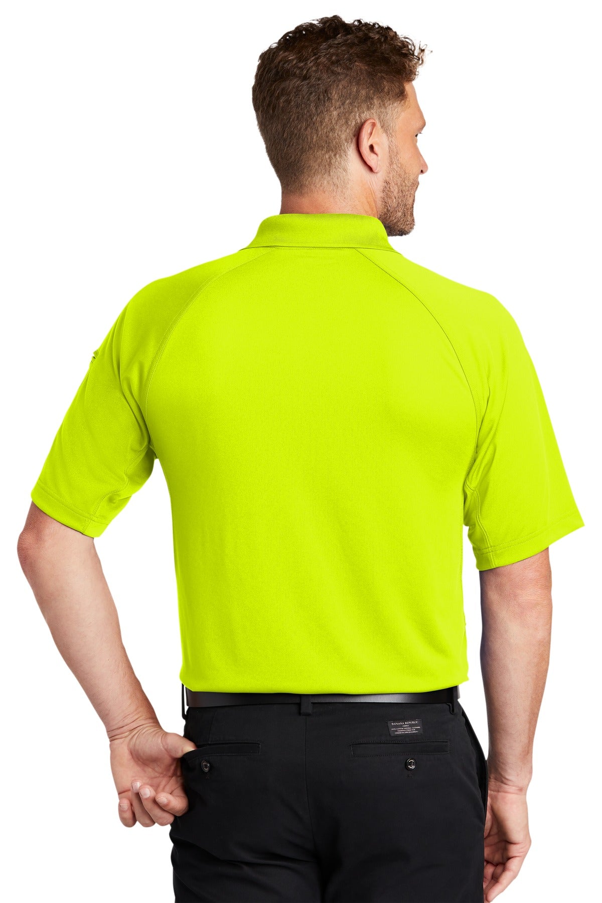 CornerStone Select Lightweight Snag-Proof Tactical Polo - Safety Yellow - back