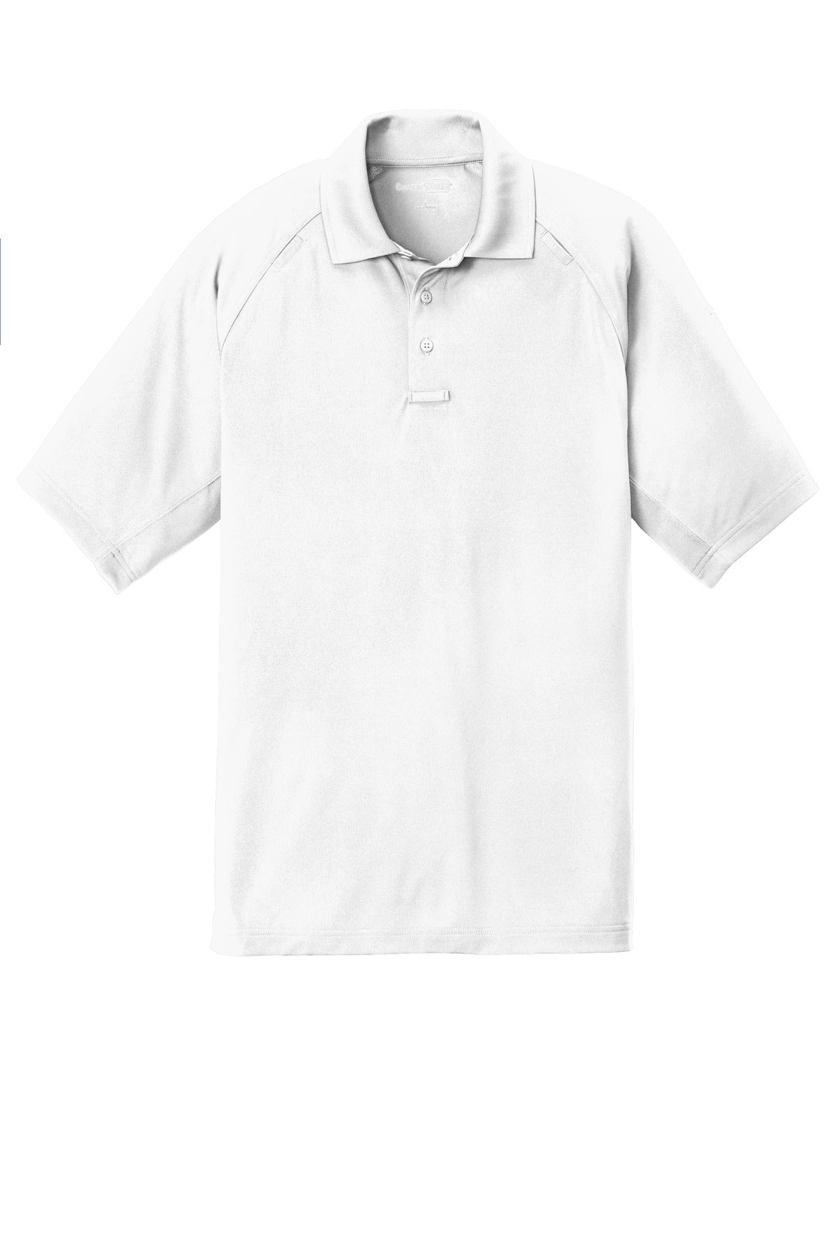 CornerStone Select Lightweight Snag-Proof Tactical Polo - White - flat front