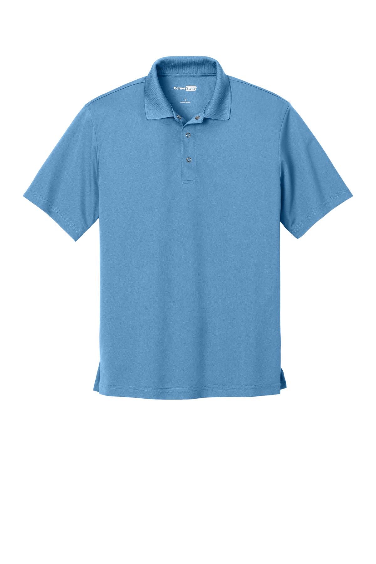 CornerStone Micropique Gripper Polo - Blue Lake - flat front