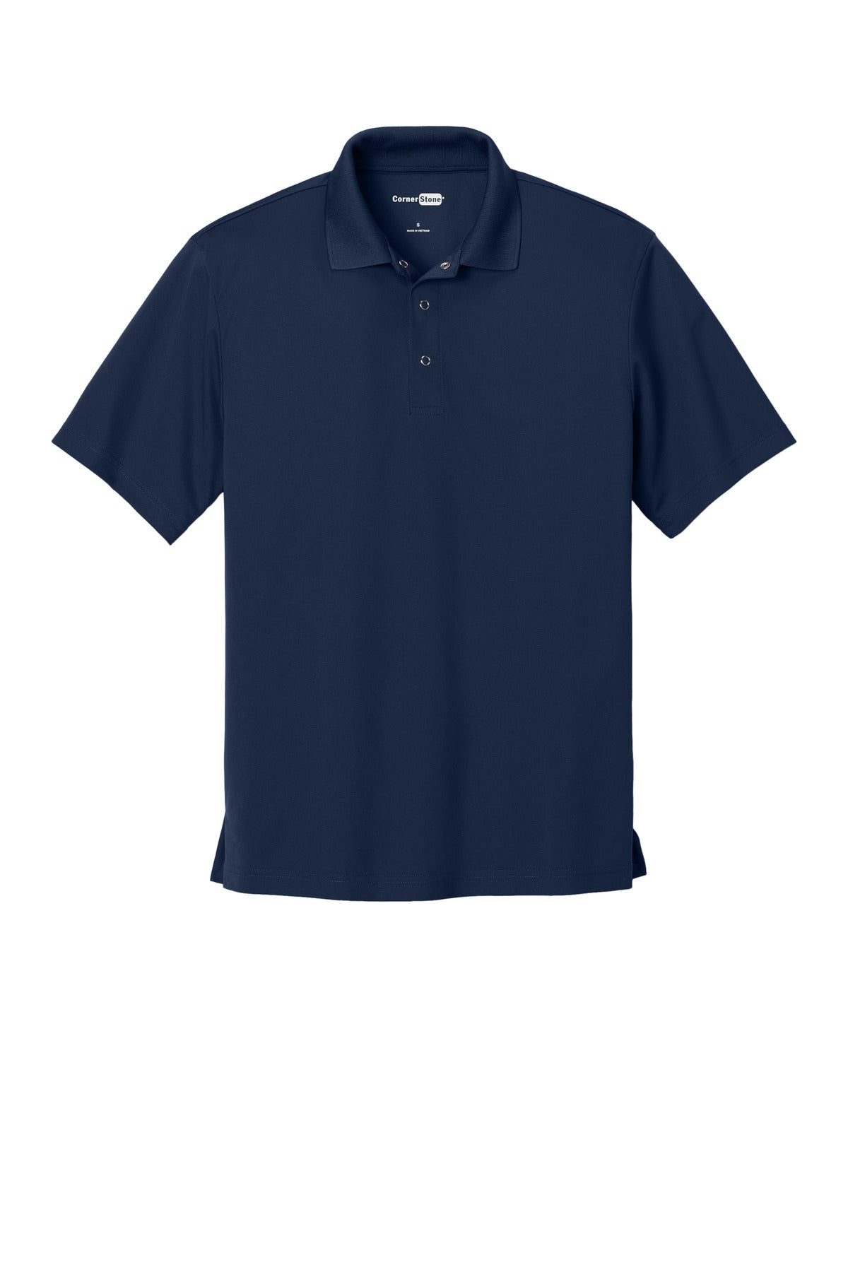 CornerStone Micropique Gripper Polo - True Navy - flat front