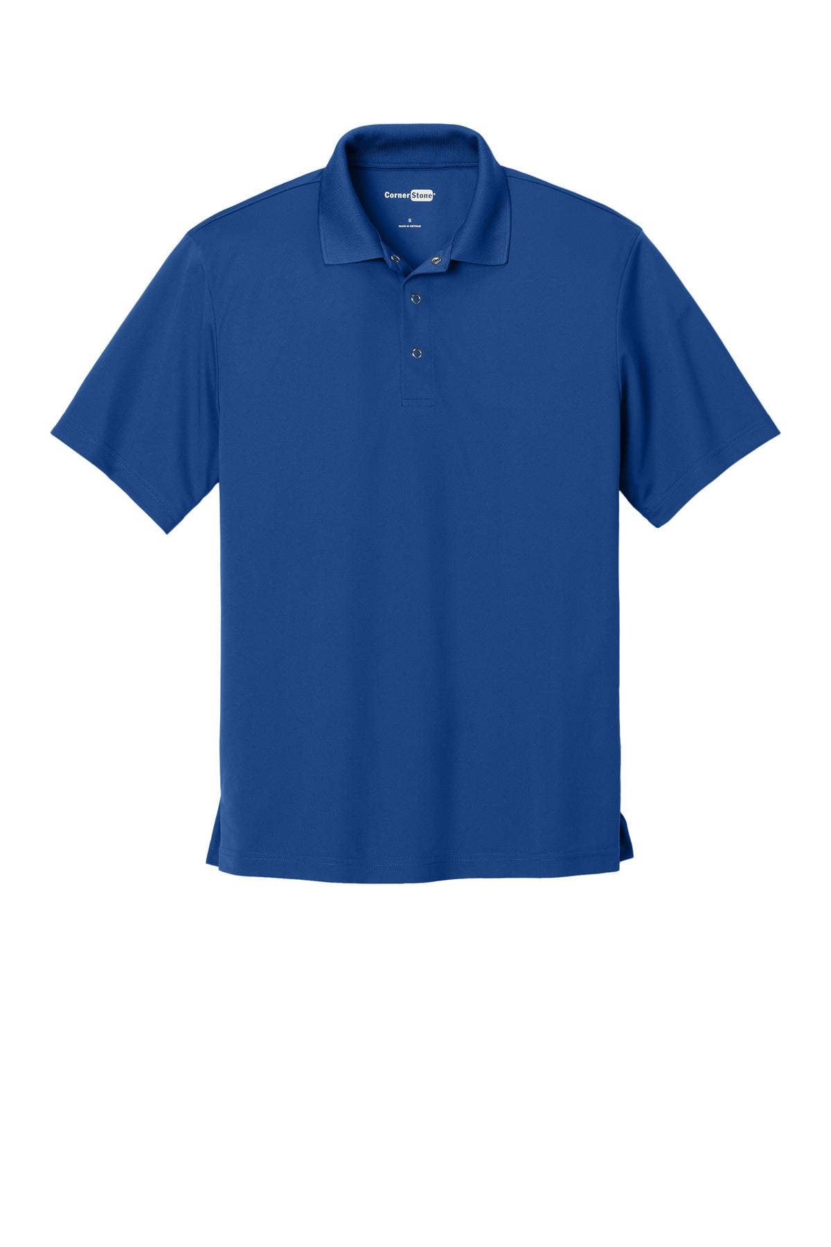CornerStone Micropique Gripper Polo - True Royal - flat front