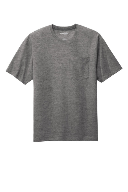 CornerStone Workwear Pocket Tee - Heathered Charcoal - flat front