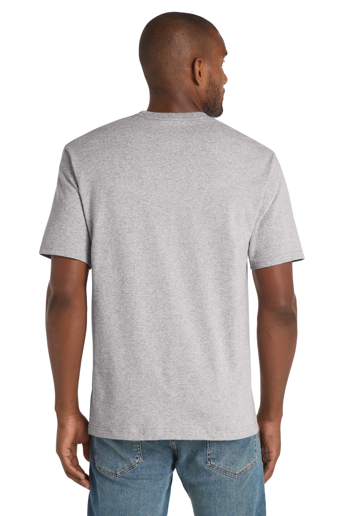 CornerStone Workwear Pocket Tee - Heather Grey - back