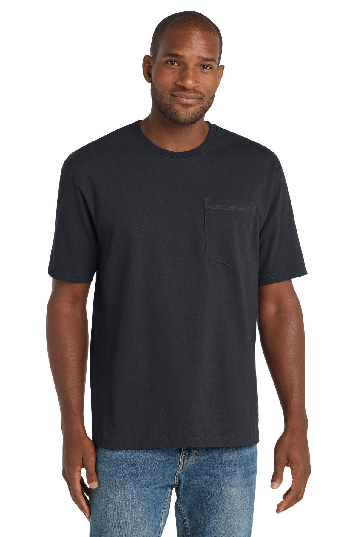 CornerStone Workwear Pocket Tee - Navy Blue - front