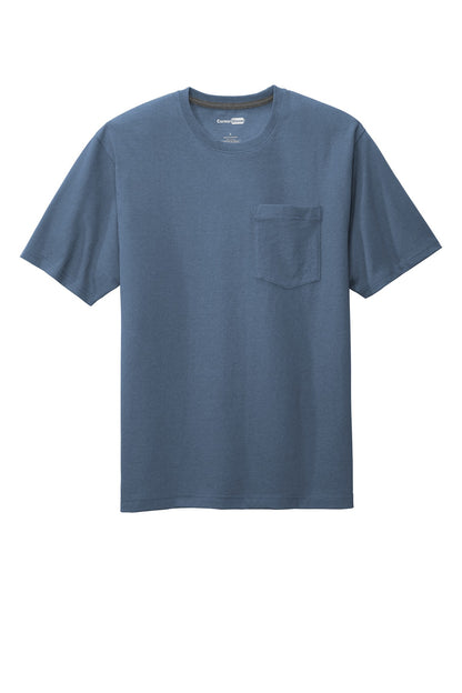 CornerStone Workwear Pocket Tee - Regatta Blue - flat front