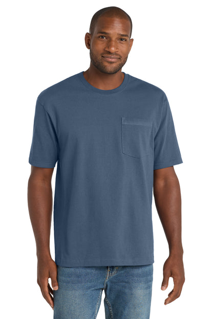 CornerStone Workwear Pocket Tee - Regatta Blue - front