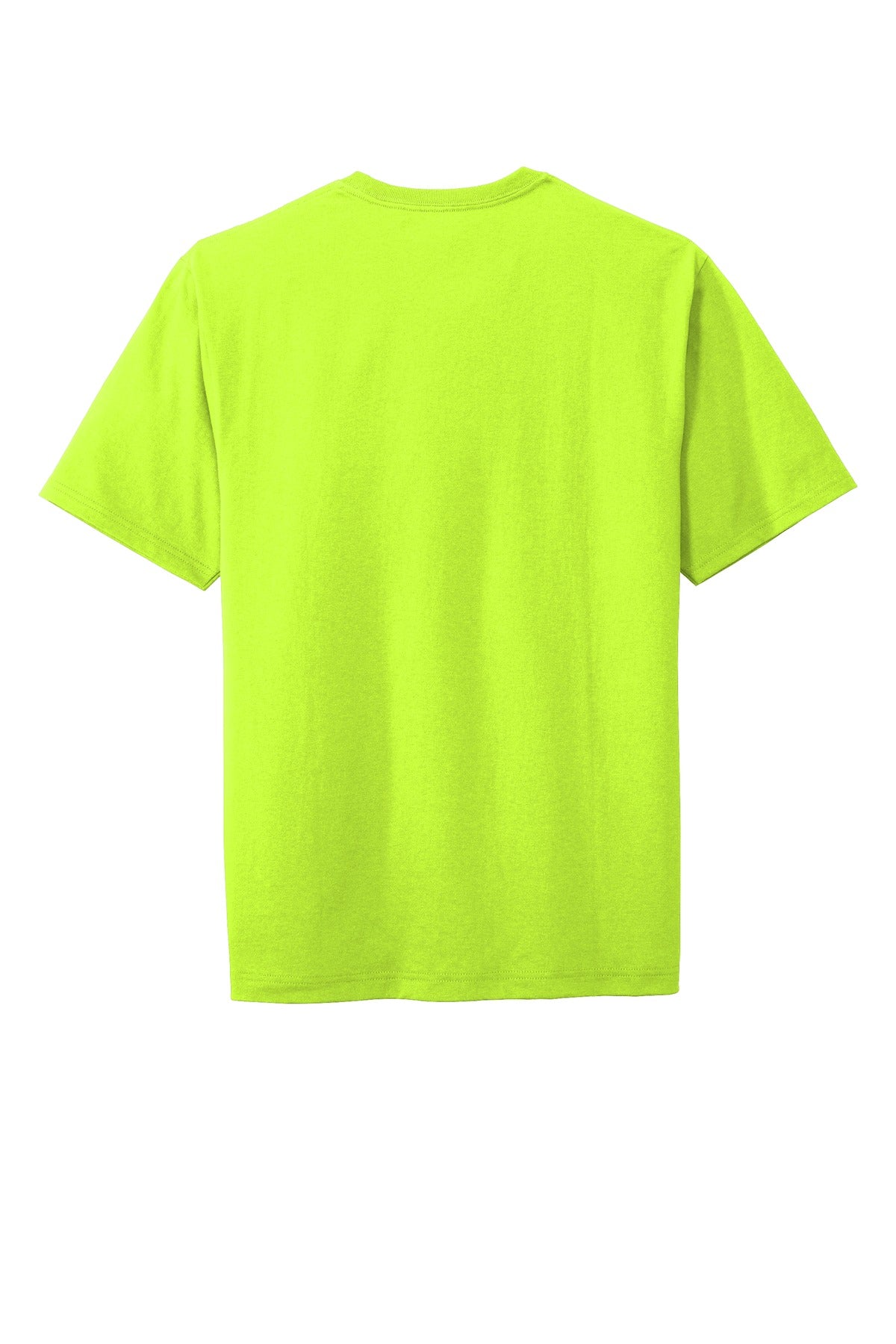 CornerStone Workwear Pocket Tee - Safety Green - flat back