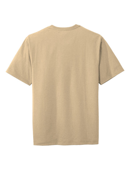 CornerStone Workwear Pocket Tee - Tan - flat back