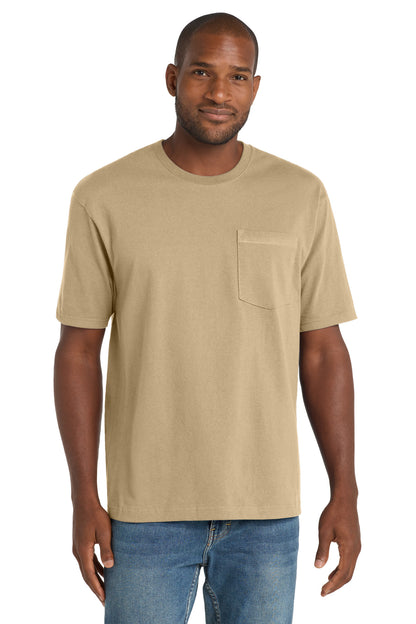 CornerStone Workwear Pocket Tee - Tan - front