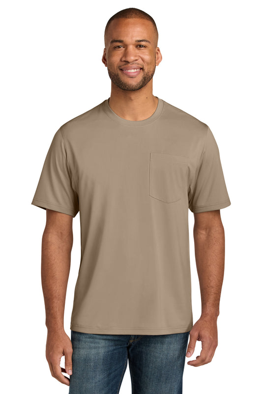 CornerStone Workwear Pro Short Sleeve Pocket Tee - Silver Tan - front