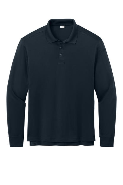CornerStone Workwear Pro Tactical Long Sleeve Polo - Dark Navy - flat front