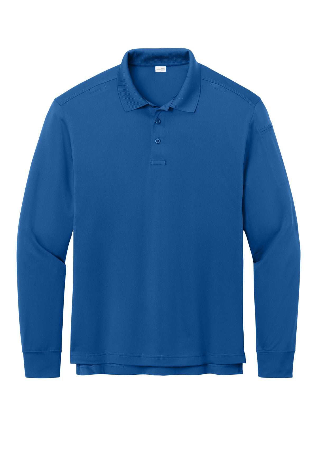 CornerStone Workwear Pro Tactical Long Sleeve Polo - Royal - flat front