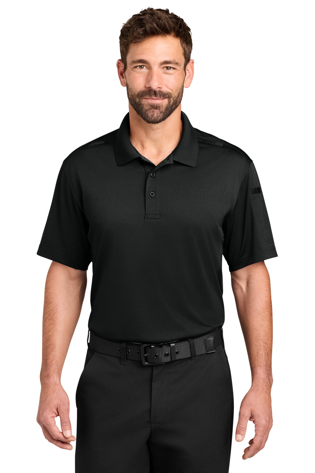 CornerStone Workwear Pro Tactical Polo - Black - front