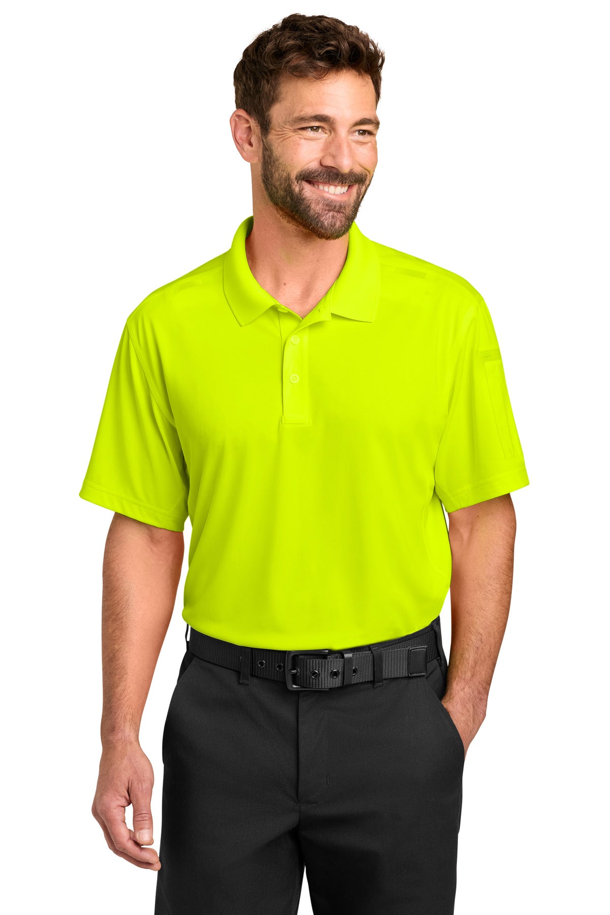 CornerStone Workwear Pro Tactical Polo - Safety Yellow - front