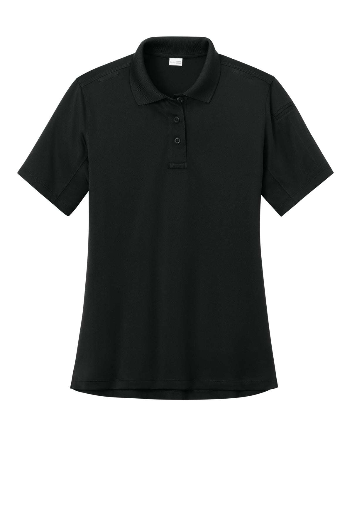 CornerStone Women's Workwear Pro Tactical Polo - Black - flat front
