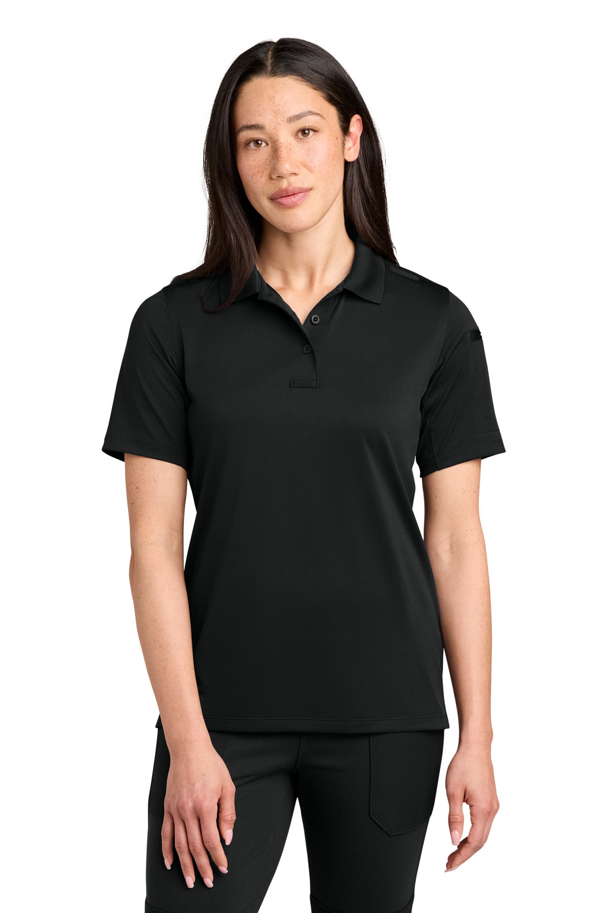 CornerStone Women's Workwear Pro Tactical Polo - Black - front