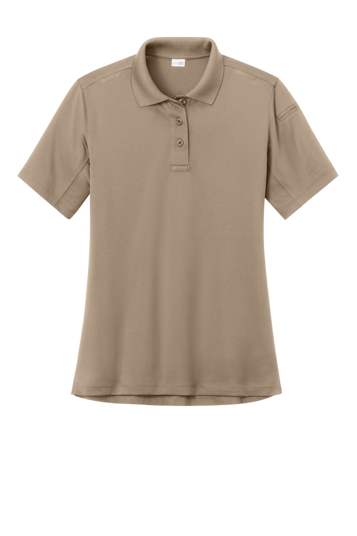 CornerStone Women's Workwear Pro Tactical Polo - Silver Tan - flat front