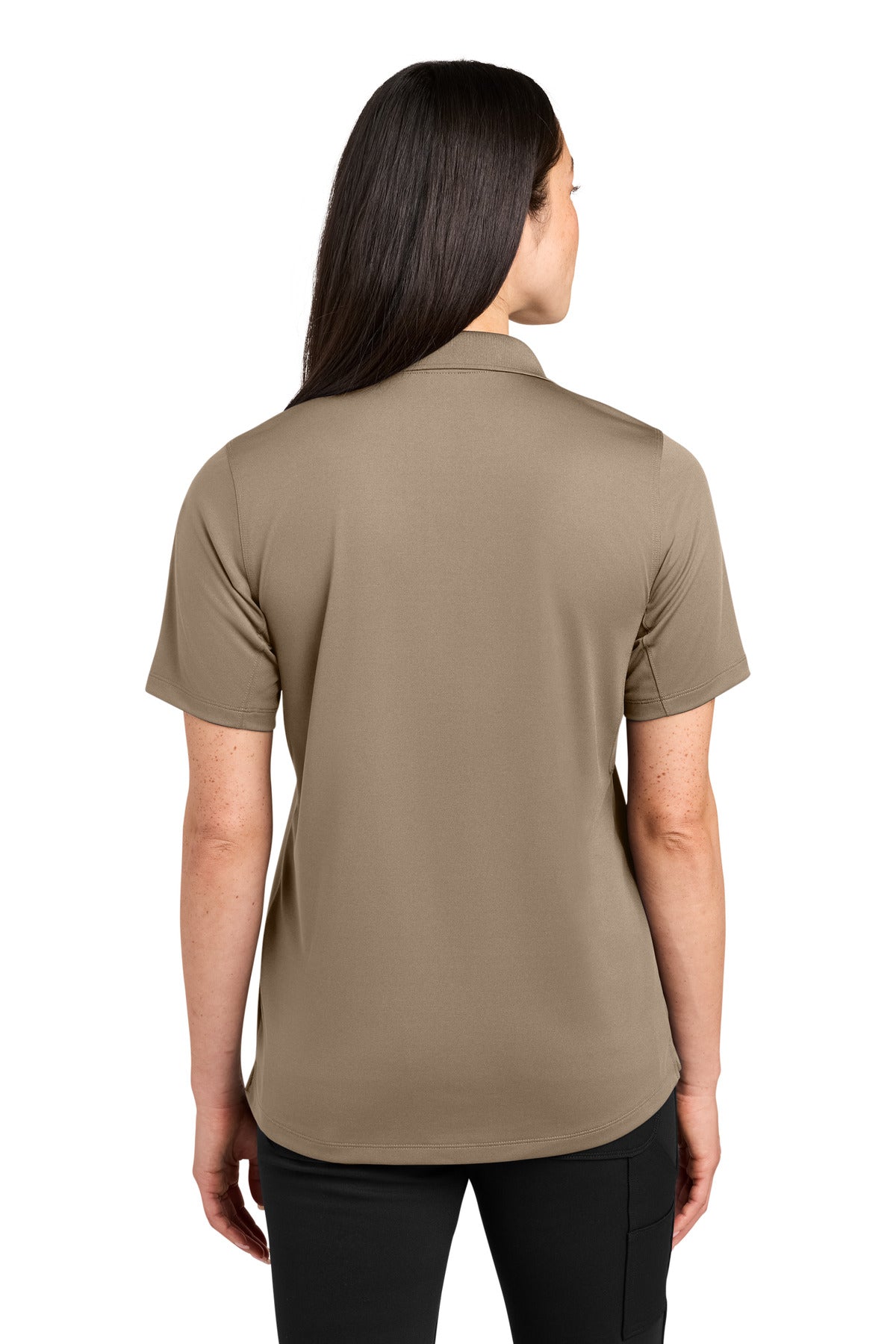 CornerStone Women's Workwear Pro Tactical Polo - Silver Tan - back