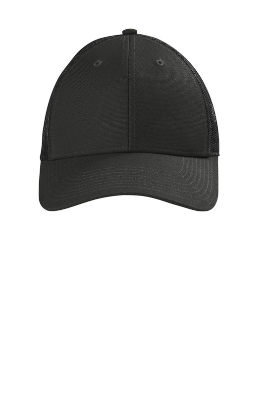 CornerStone Canvas Mesh Back Cap - Black - front