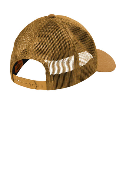CornerStone Canvas Mesh Back Cap - Duck Brown - flat back