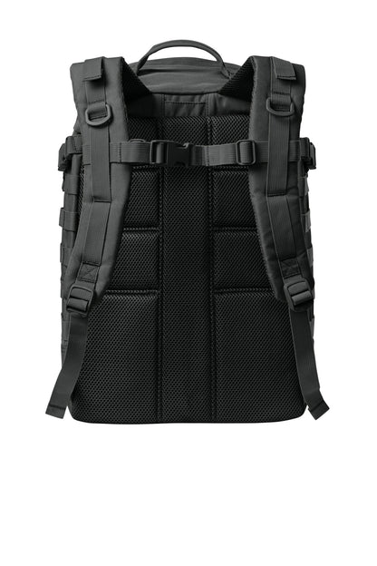 CornerStone Large Tactical Backpack - Black - flat back