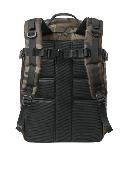 CornerStone Large Tactical Backpack - Black Ink Camo - flat back