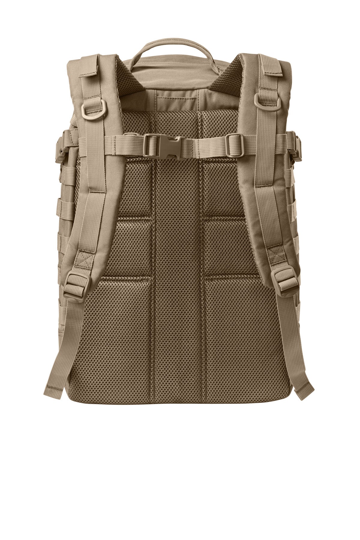 CornerStone Large Tactical Backpack - Coyote Brown - flat back