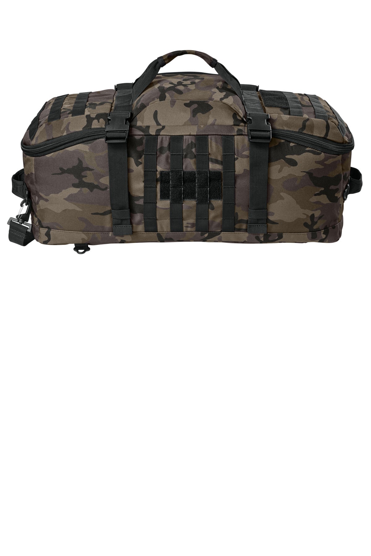 CornerStone Tactical Barrel Duffel - Black Ink Camo - flat back