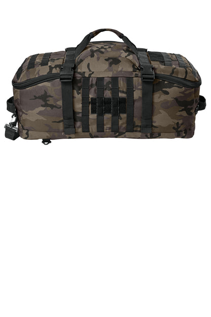 CornerStone Tactical Barrel Duffel - Black Ink Camo - flat back