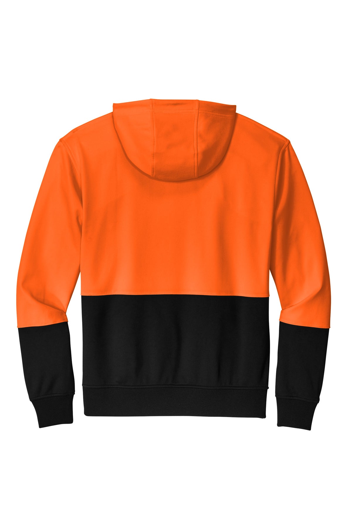 CornerStone Enhanced Visibility Fleece Pullover Hoodie - Safety Orange - flat back