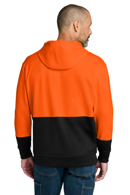 CornerStone Enhanced Visibility Fleece Pullover Hoodie - Safety Orange - back