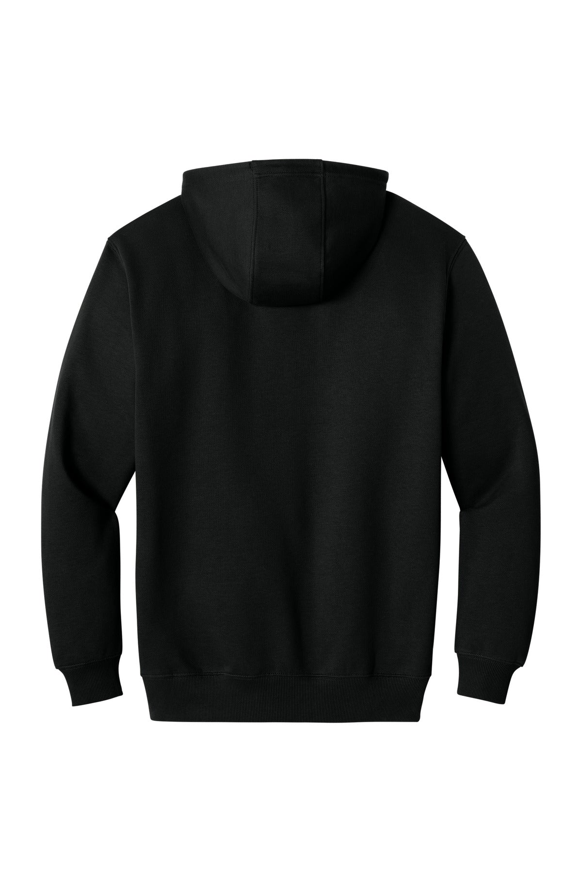 CornerStone Tough Fleece Pullover Hoodie - Black - flat back