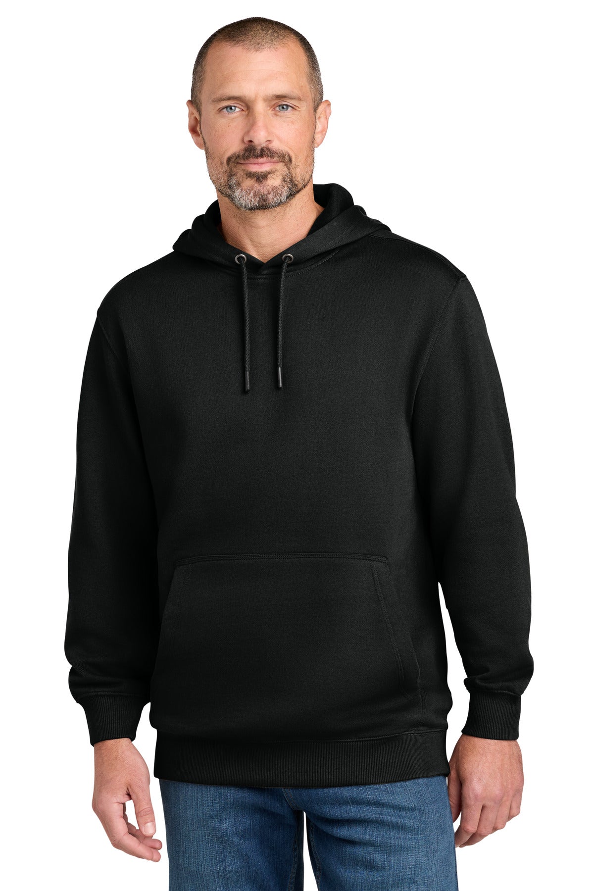 CornerStone Tough Fleece Pullover Hoodie - Black - front