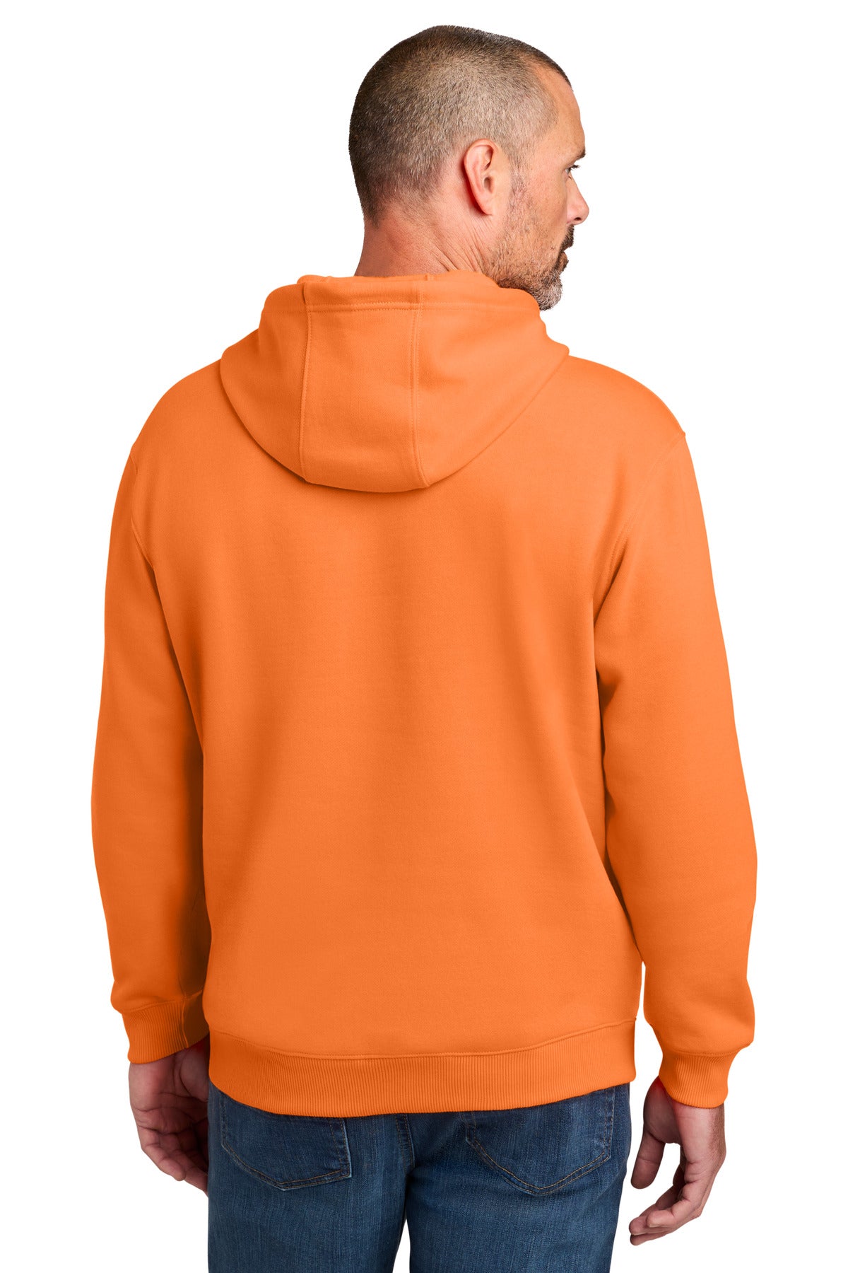 CornerStone Tough Fleece Pullover Hoodie - Bright Orange - back