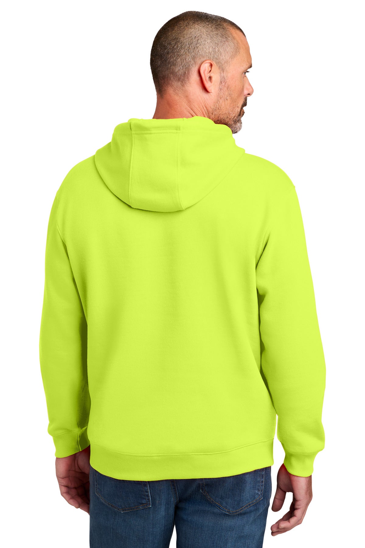 CornerStone Tough Fleece Pullover Hoodie - Bright Yellow - back