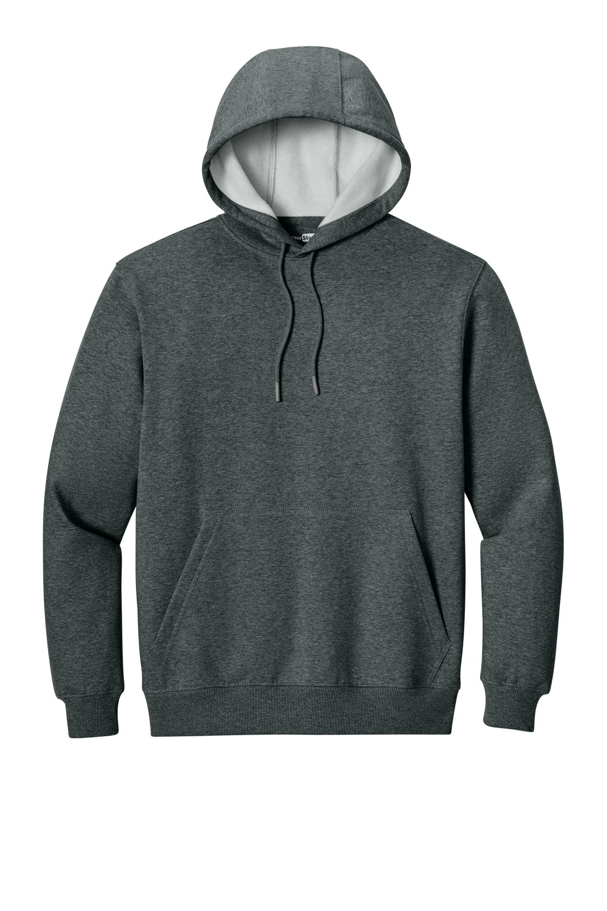 CornerStone Tough Fleece Pullover Hoodie - Charcoal Heather - flat front