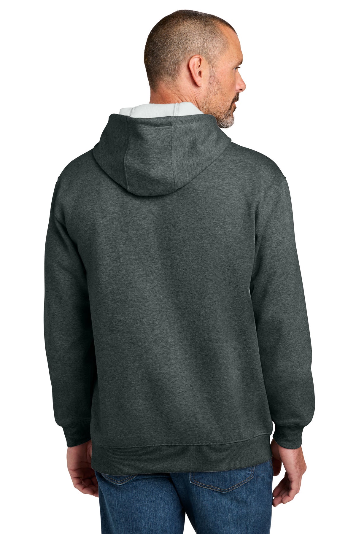 CornerStone Tough Fleece Pullover Hoodie - Charcoal Heather - back