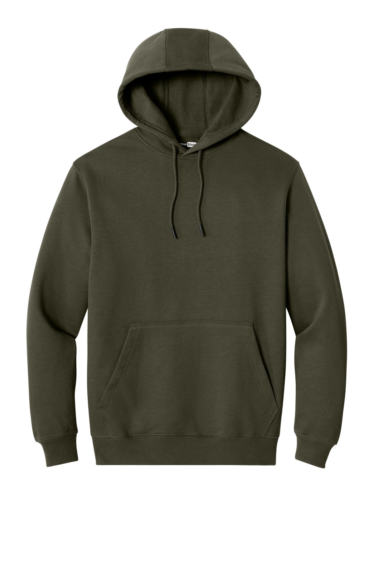 CornerStone Tough Fleece Pullover Hoodie - Tundra Green - flat front