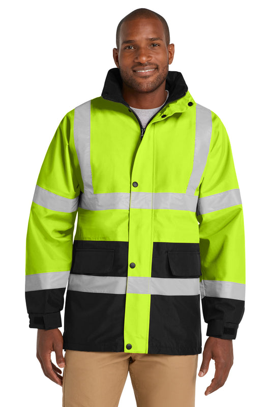 CornerStone ANSI 107 Class 3 Waterproof Parka - Safety Yellow - front