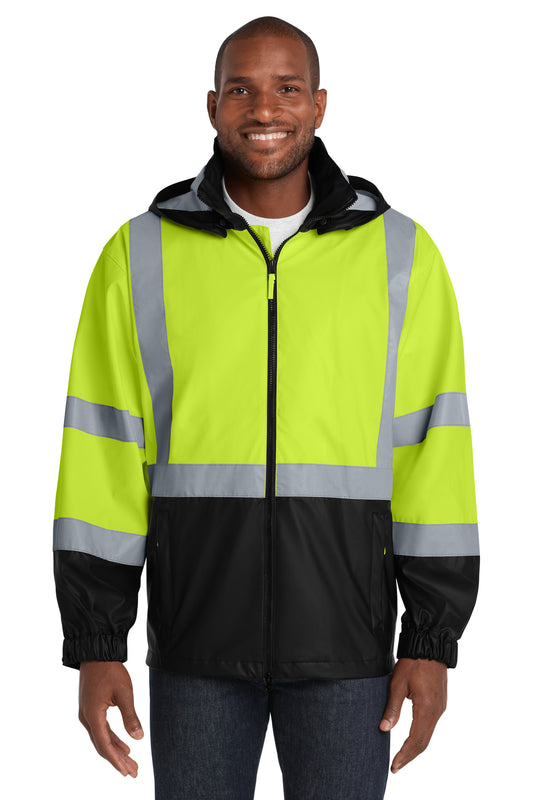 CornerStone ANSI 107 Class 3 Safety Windbreaker - Safety Yellow - front