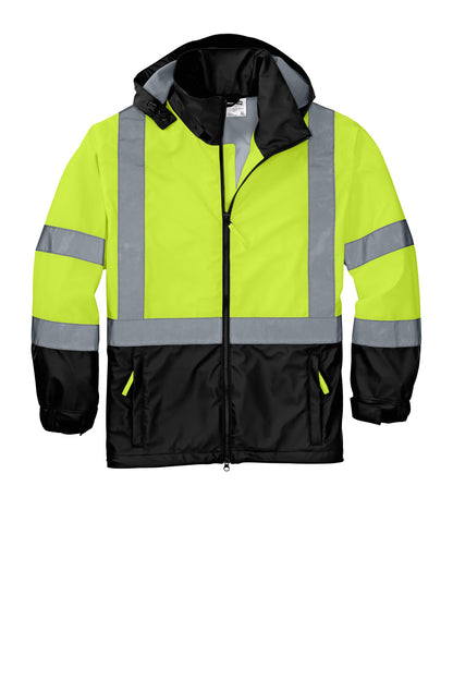 CornerStone ANSI 107 Class 3 Safety Windbreaker - Safety Yellow - flat front