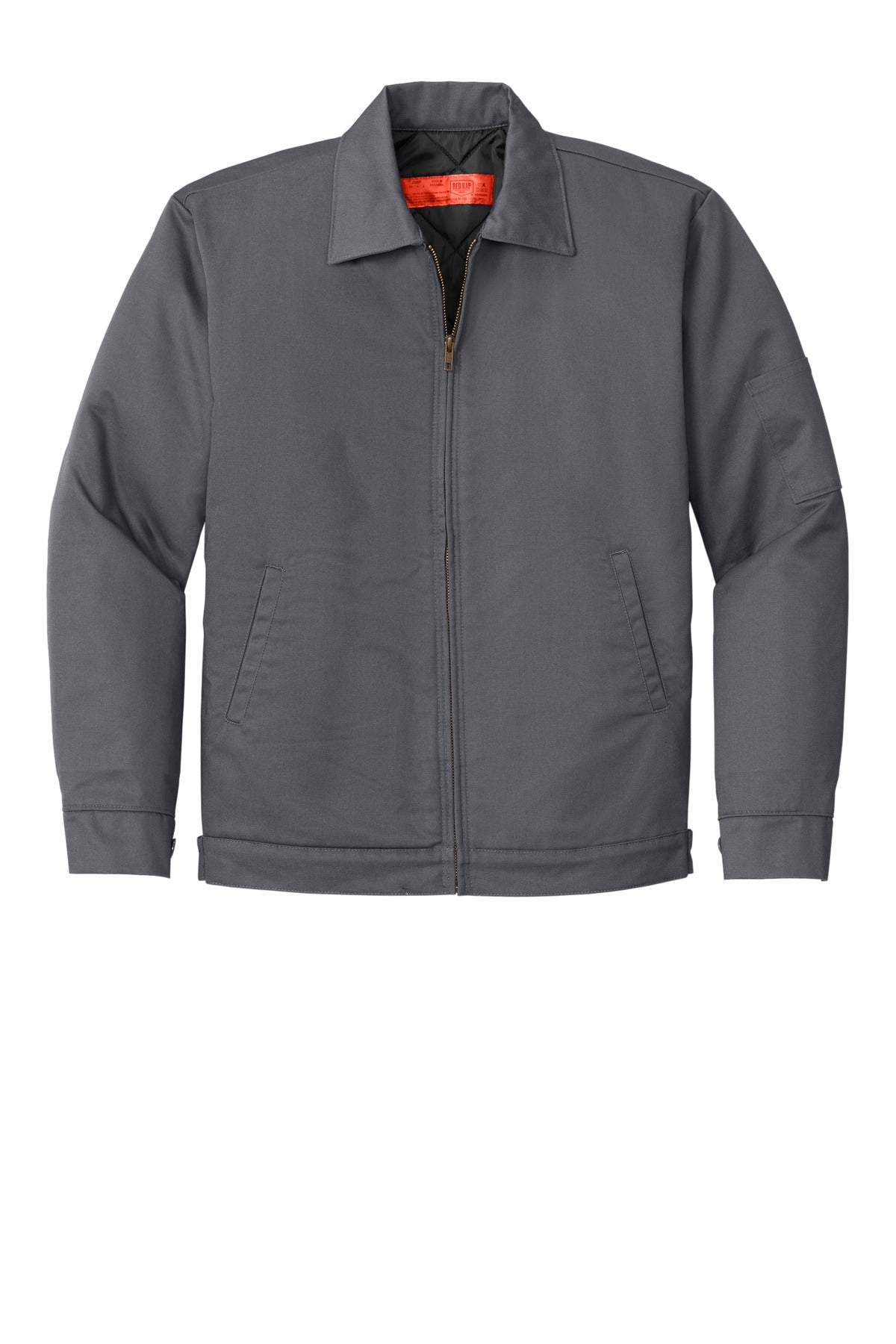 Red Kap Slash Pocket Jacket - Charcoal - flat front