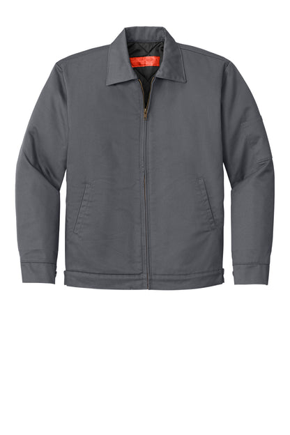 Red Kap Slash Pocket Jacket - Charcoal - flat front