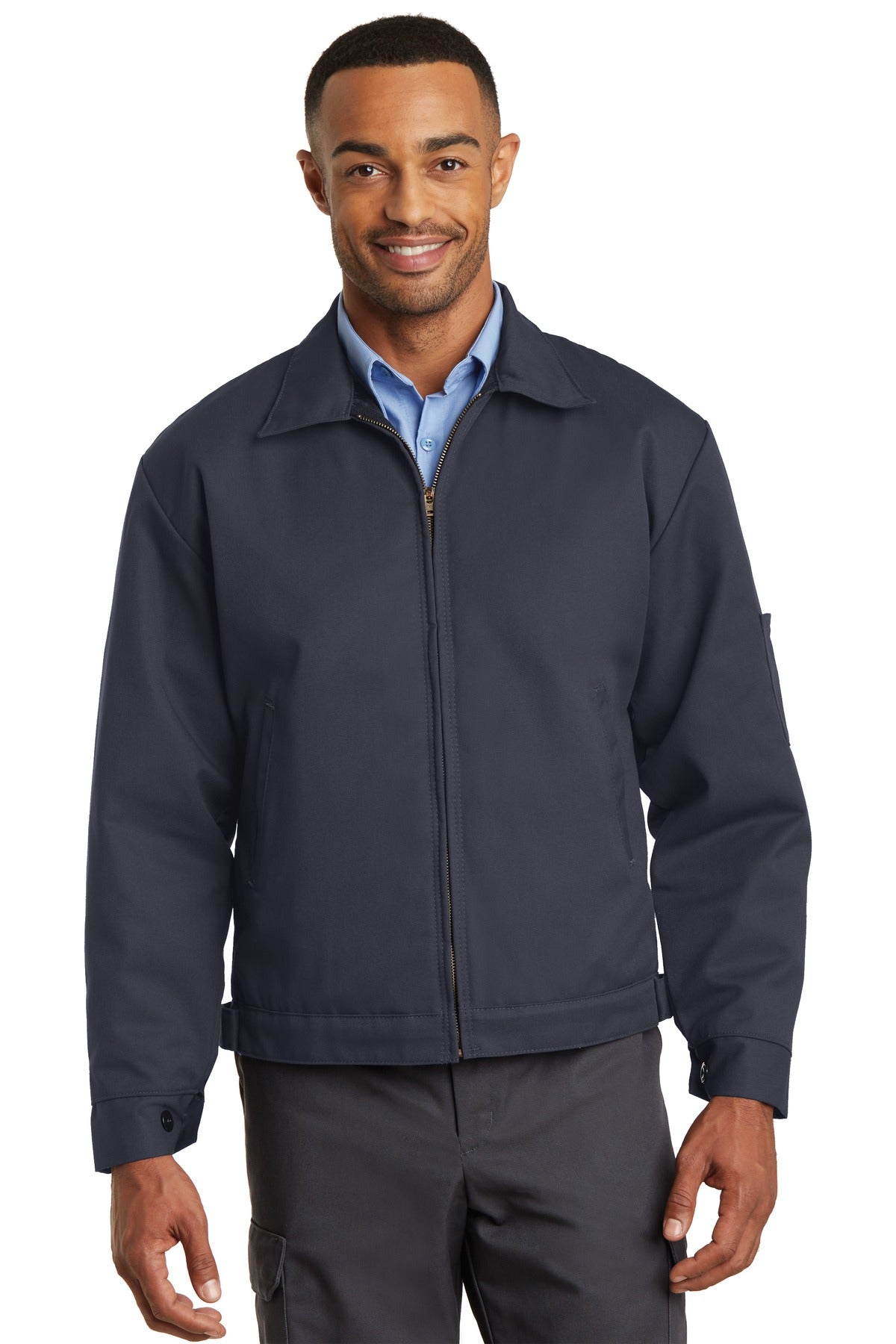 Red Kap Slash Pocket Jacket - Charcoal - front