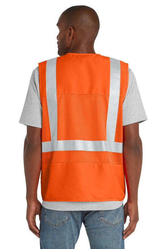 CornerStone ANSI 107 Class 2 Mesh Back Safety Vest - Safety Orange - back
